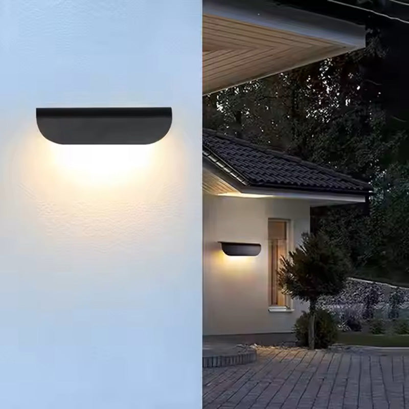 LED wall light, waterproof outdoor light, modern minimalist porch light, warm white light, die-cast aluminum, hardwired.
