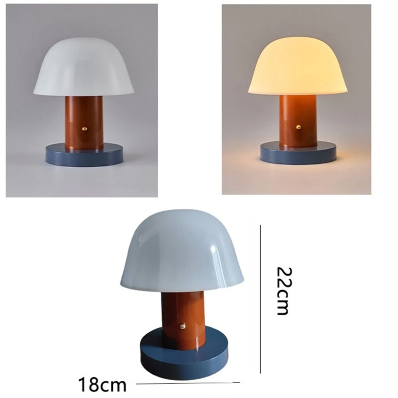 LED table lamp,touch mushroom lamp,rechargeable bedside lamp,dimmable ambient night light,bedroom living room desktop decoration.