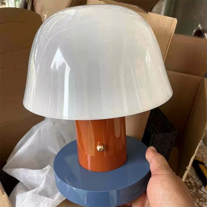 LED table lamp,touch mushroom lamp,rechargeable bedside lamp,dimmable ambient night light,bedroom living room desktop decoration.