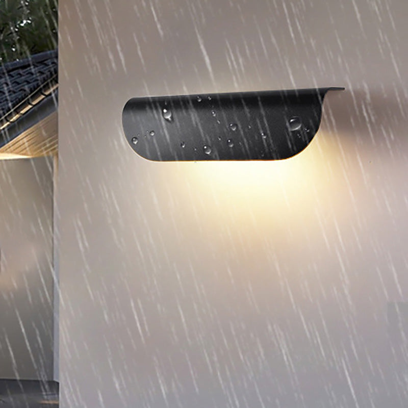 LED wall light, waterproof outdoor light, modern minimalist porch light, warm white light, die-cast aluminum, hardwired.