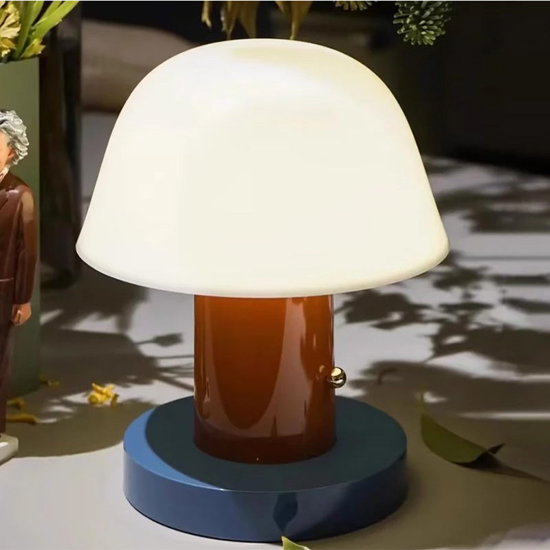 LED table lamp,touch mushroom lamp,rechargeable bedside lamp,dimmable ambient night light,bedroom living room desktop decoration.