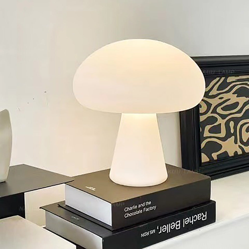 Mushroom Type LED Table Lamp, Dimmable Rechargeable Bedroom Bedside Ambient Light