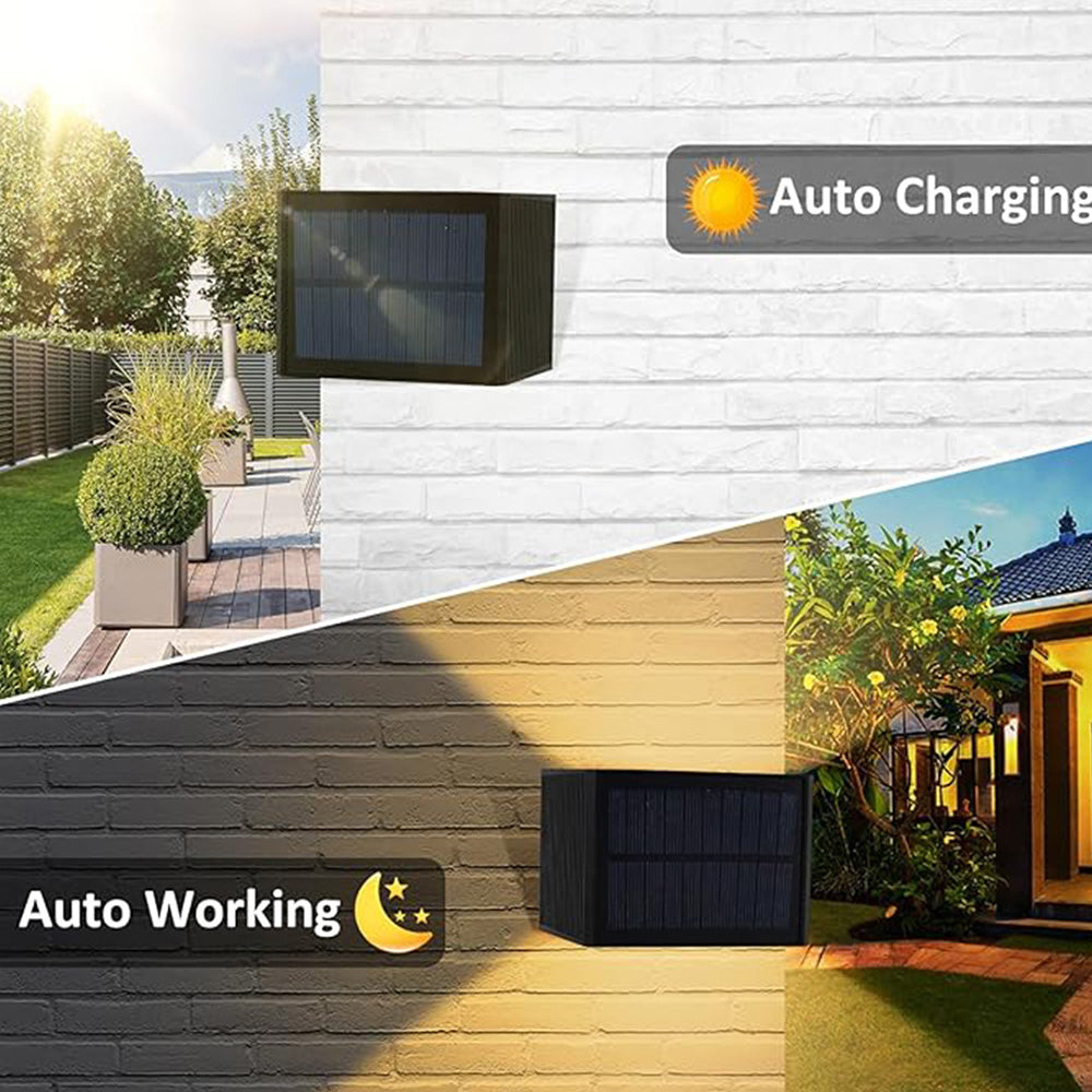 Outdoor solar wall light, garden waterproof fence decorative wall wash light