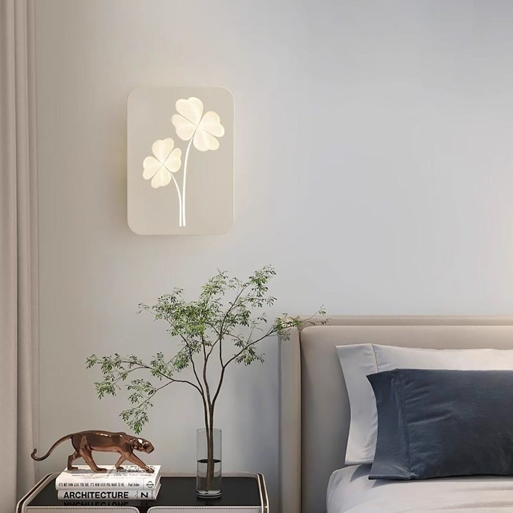 Indoor bedside embossed wall sconce, living room decorative background wall light