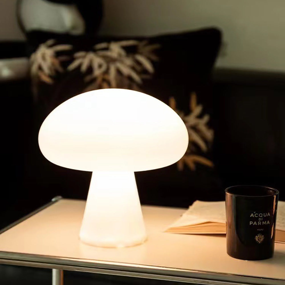Mushroom Type LED Table Lamp, Dimmable Rechargeable Bedroom Bedside Ambient Light