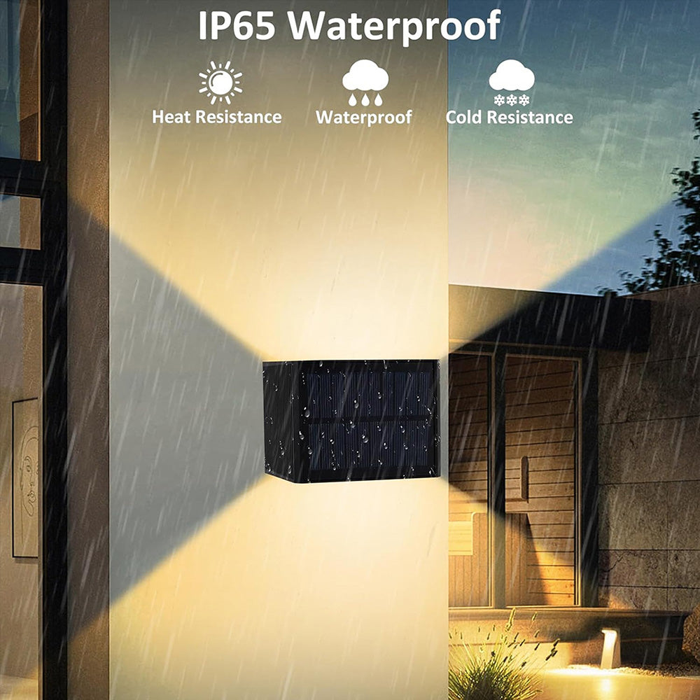 Outdoor solar wall light, garden waterproof fence decorative wall wash light