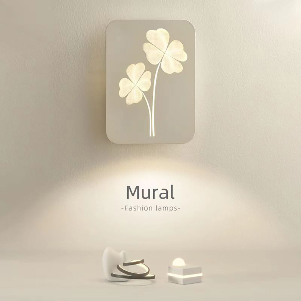 Indoor bedside embossed wall sconce, living room decorative background wall light
