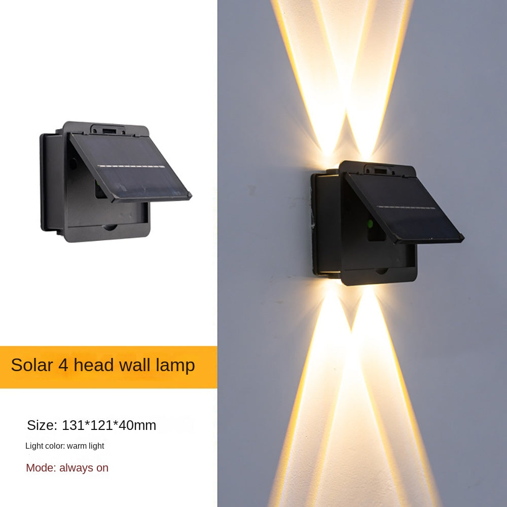 Outdoor solar wall light, courtyard waterproof decorative wall washer
