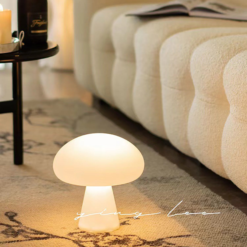Mushroom Type LED Table Lamp, Dimmable Rechargeable Bedroom Bedside Ambient Light
