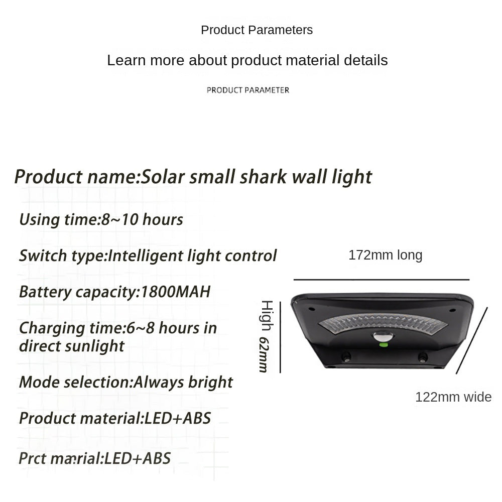 Outdoor body sensor solar wall light, courtyard waterproof decorative wall wash light
