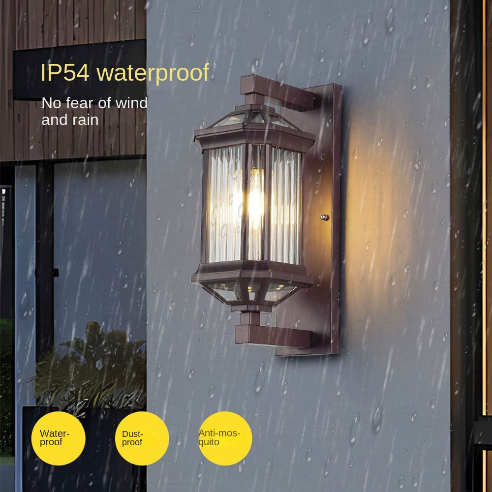 Die-cast aluminum waterproof outdoor wall lamp suitable for outdoor balconies villas courtyards and gates