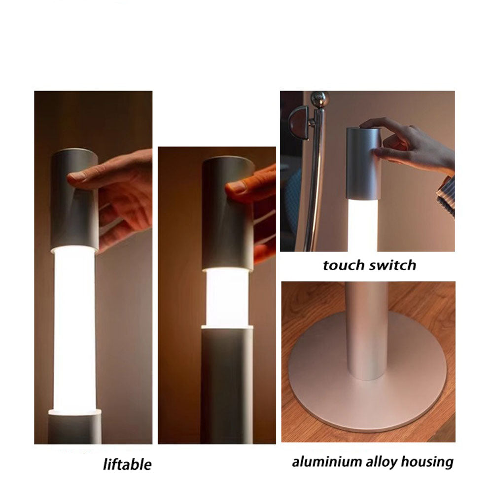 Simple telescopic floor lamp with indoor height adjustment