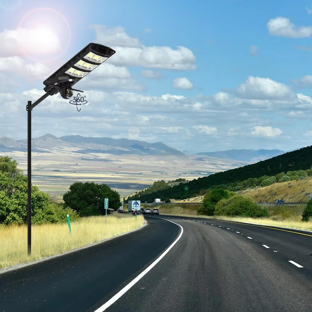 HD camera solar street light, with IP65 waterproof grade support voice chat garden lights