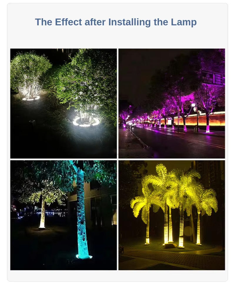 LED Outdoor Wall Washer Lights, Outdoor Waterproof Collapsible Chain Tree Hugger Lights