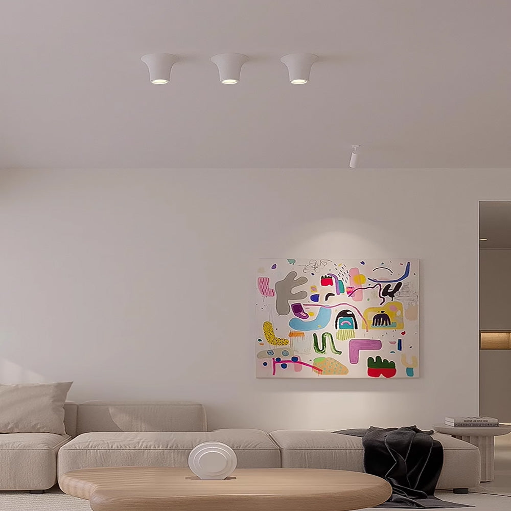 Recessed Intelligent Remote Control Downlight, Creative Water Drop Decorative Gypsum Lamp for Living Room