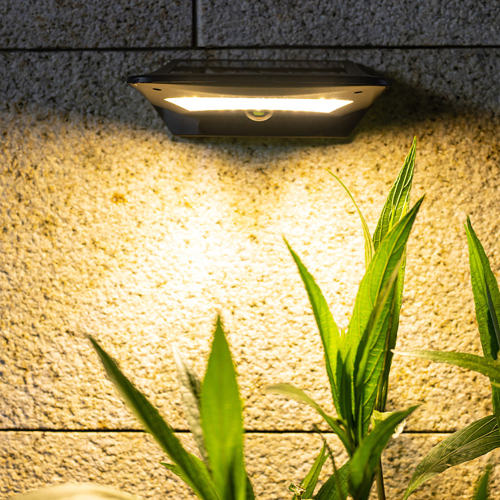 Outdoor body sensor solar wall light, courtyard waterproof decorative wall wash light