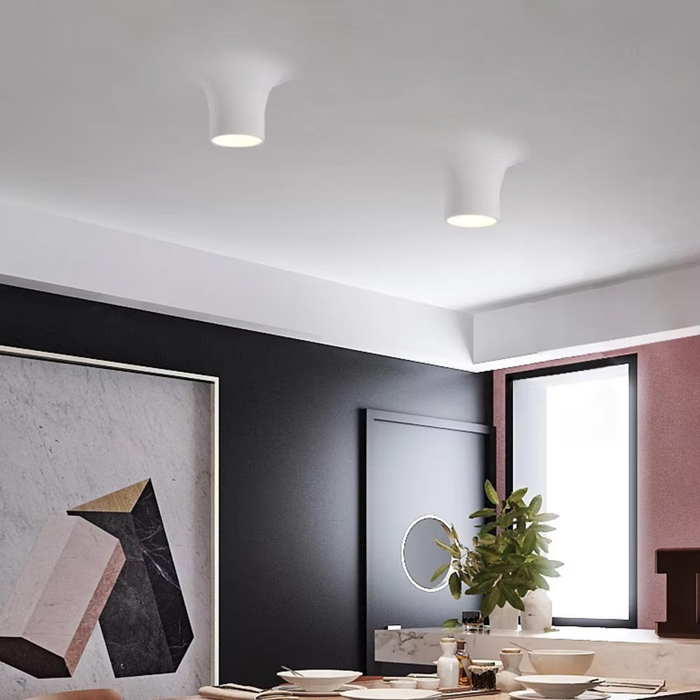 Recessed Intelligent Remote Control Downlight, Creative Water Drop Decorative Gypsum Lamp for Living Room
