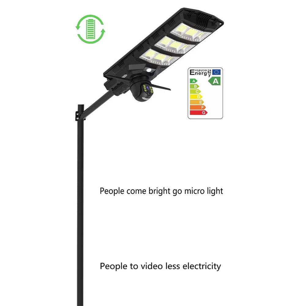 HD camera solar street light, with IP65 waterproof grade support voice chat garden lights