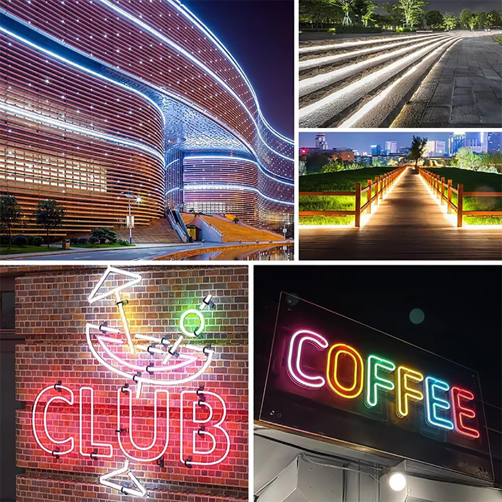 LED Silicone Light Strip, 360° Illumination Flexible Low Voltage Neon Landscape Silicone Tubes