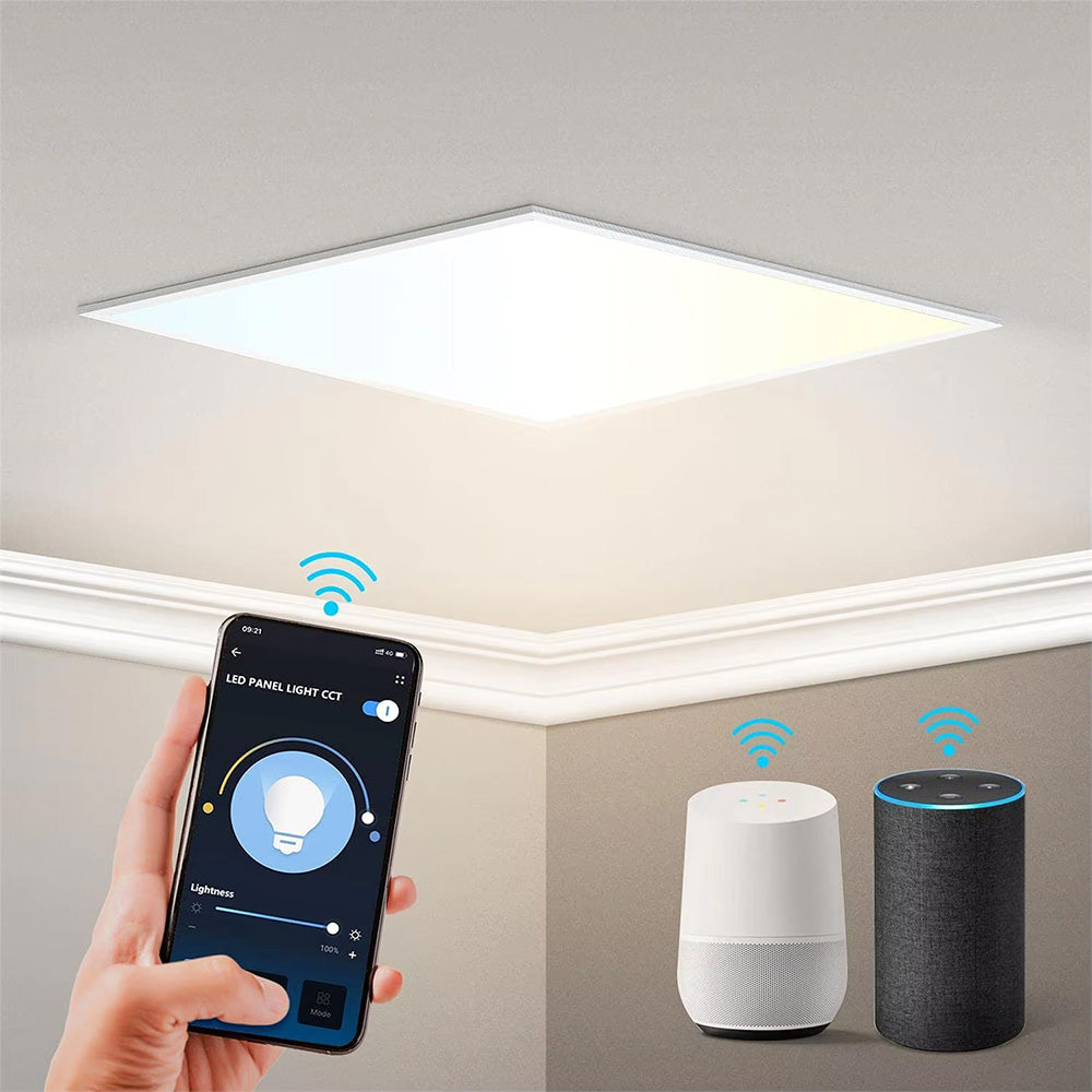 Smart LED Panel Light with RGBW Color Changing Graffiti, Ceiling Light Easy to Control with APP and WiFi
