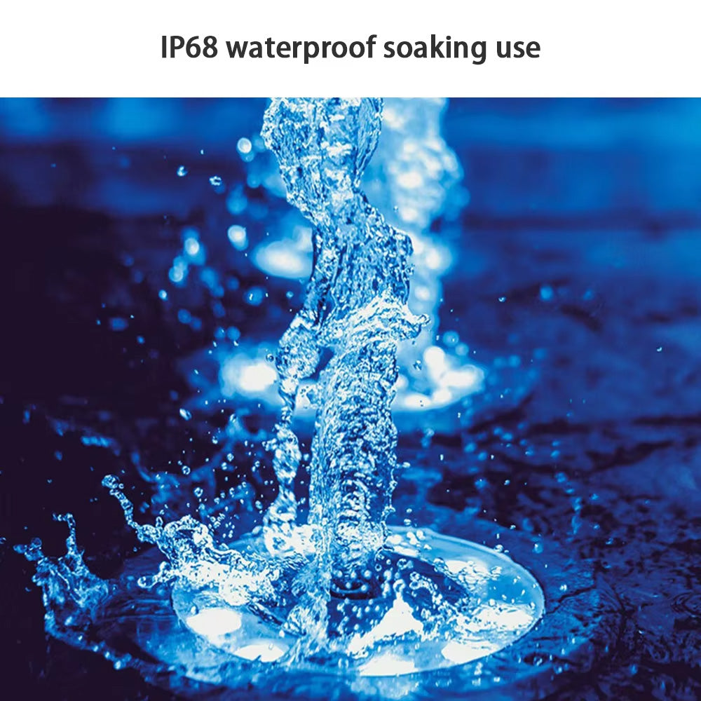 IP68 Outdoor Fountain Light, Underwater Waterproof Colorful Pool Light