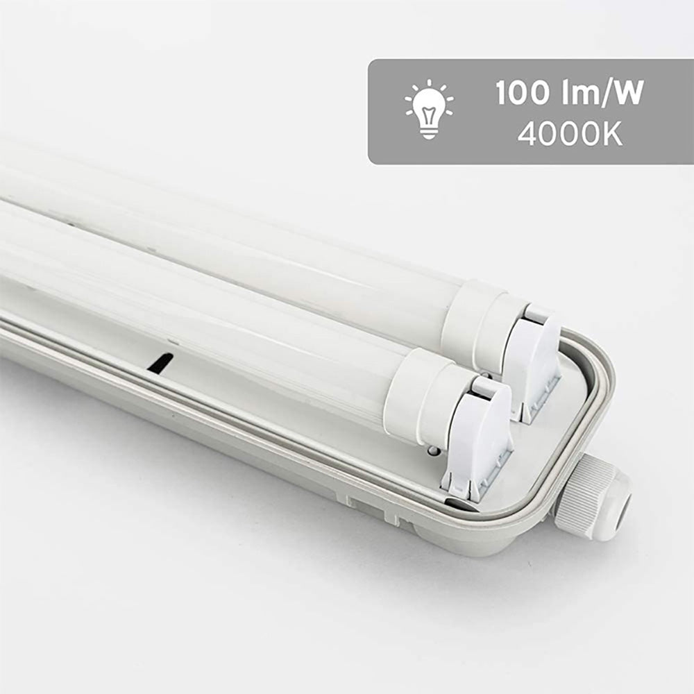 IP65 Waterproof Tri-Proof Lights, Emergency Underground Garage Lights, 4ft Radar Sensing LED Slat Lights
