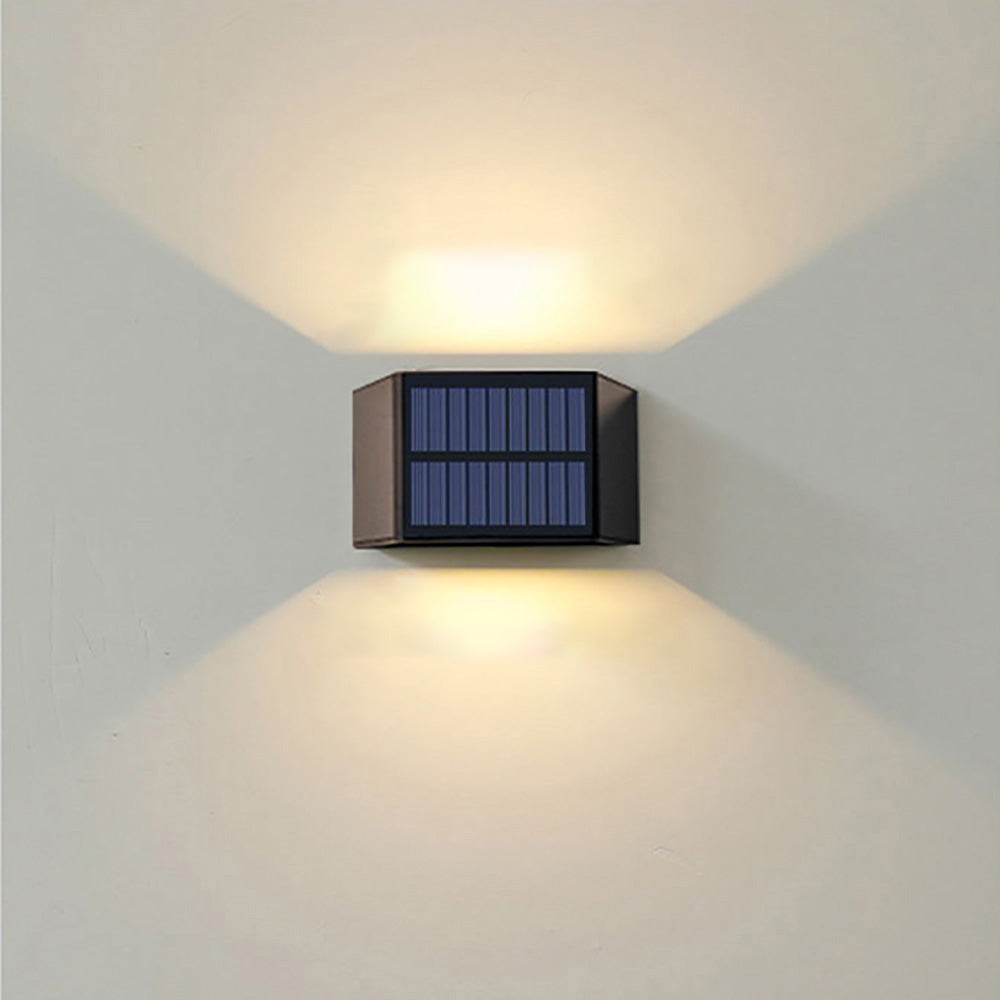 Outdoor solar wall light, garden waterproof fence decorative wall wash light