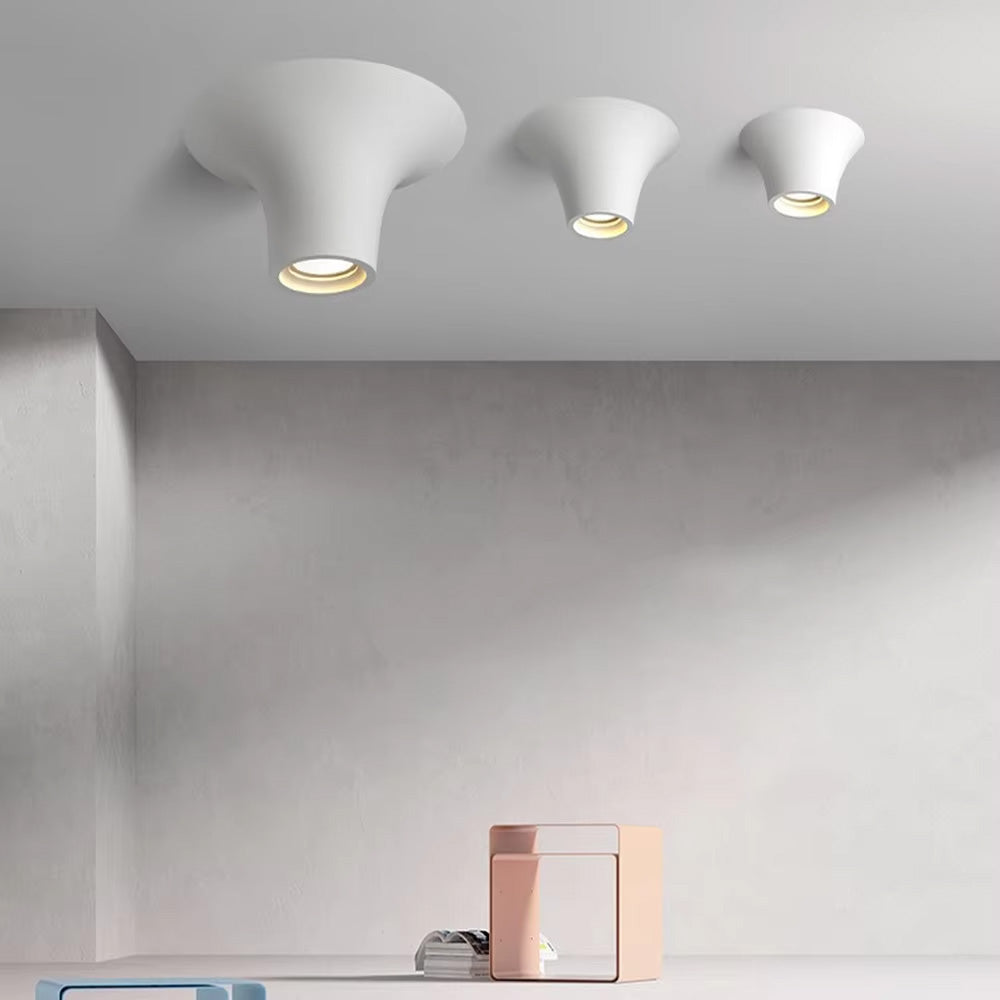 Recessed Intelligent Remote Control Downlight, Creative Water Drop Decorative Gypsum Lamp for Living Room