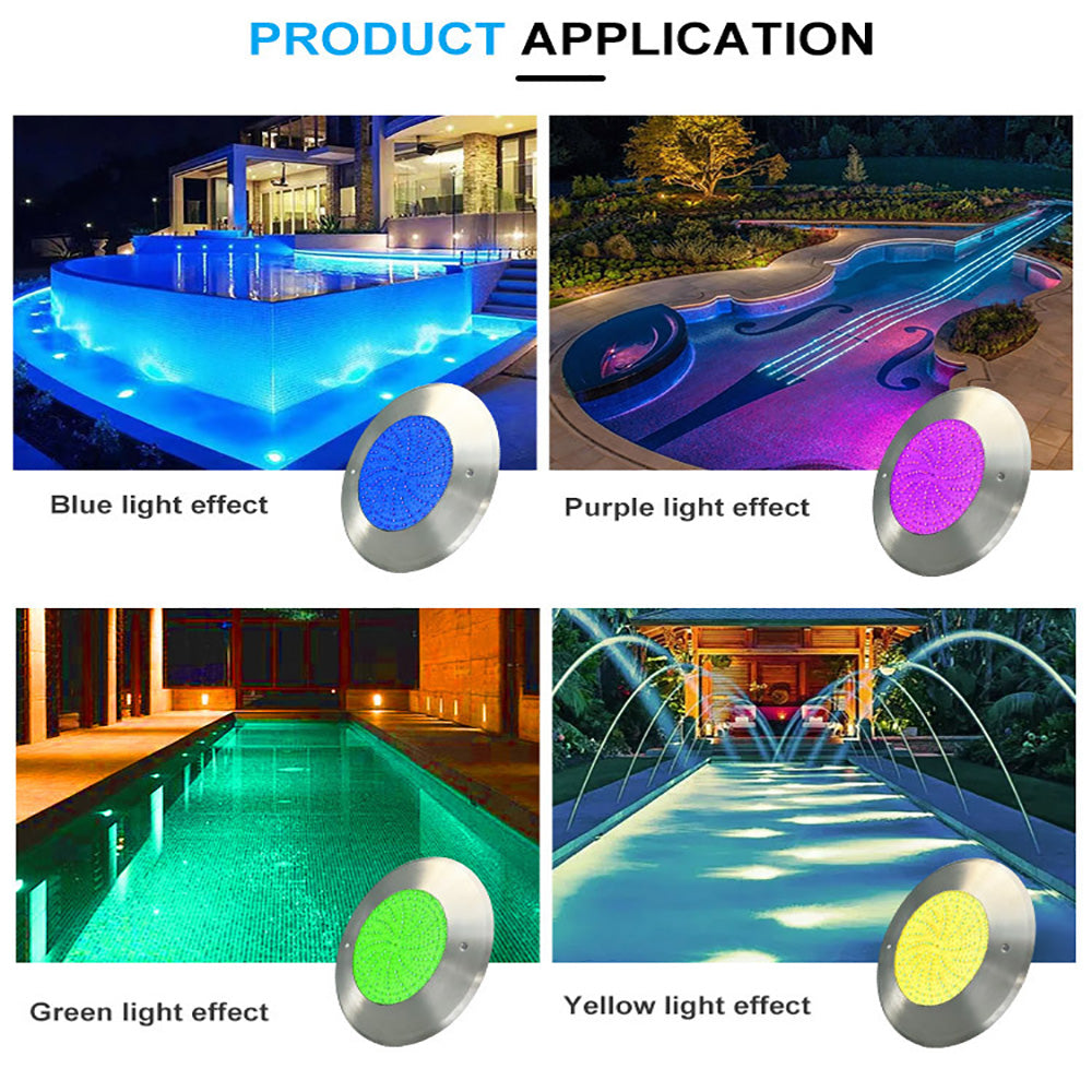 IP68 Waterproof Underwater Light,Smart Wall-Mounted Pool Light