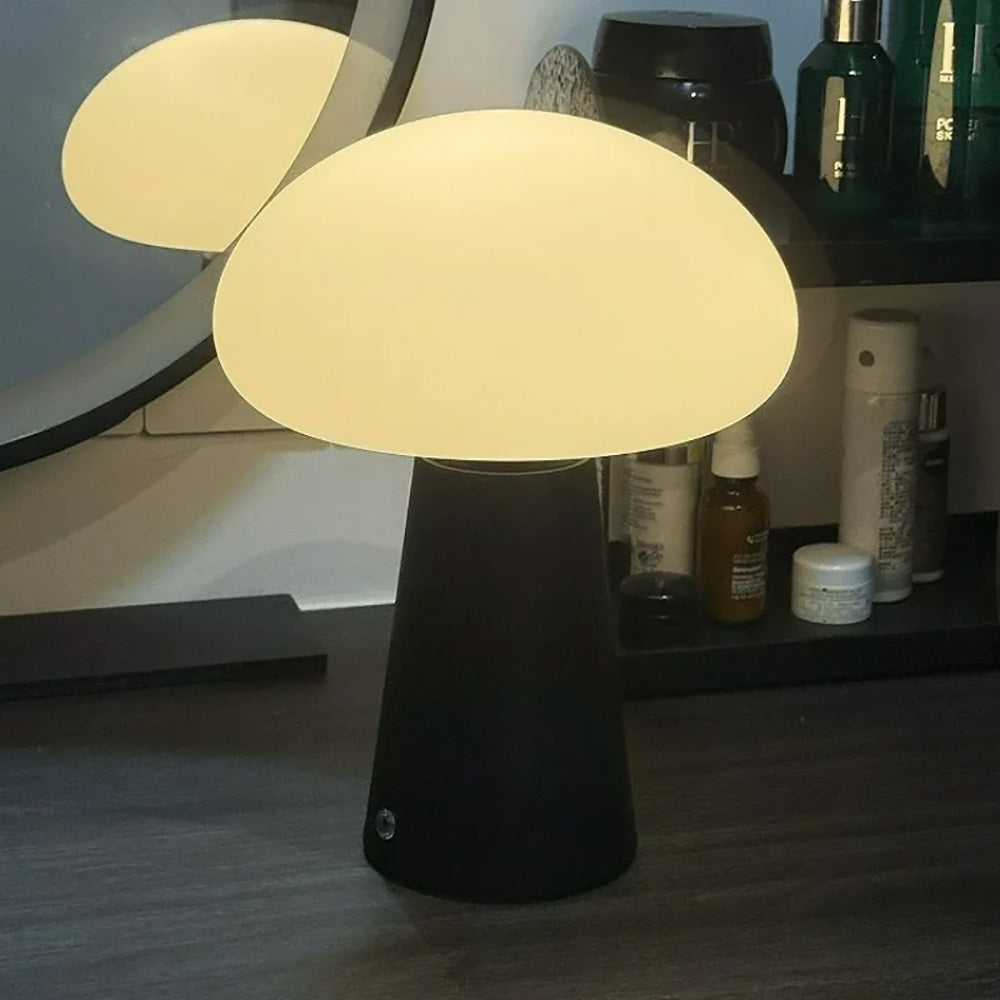 LED touch mushroom table lamp, bedroom bedside retro decorative ambient light