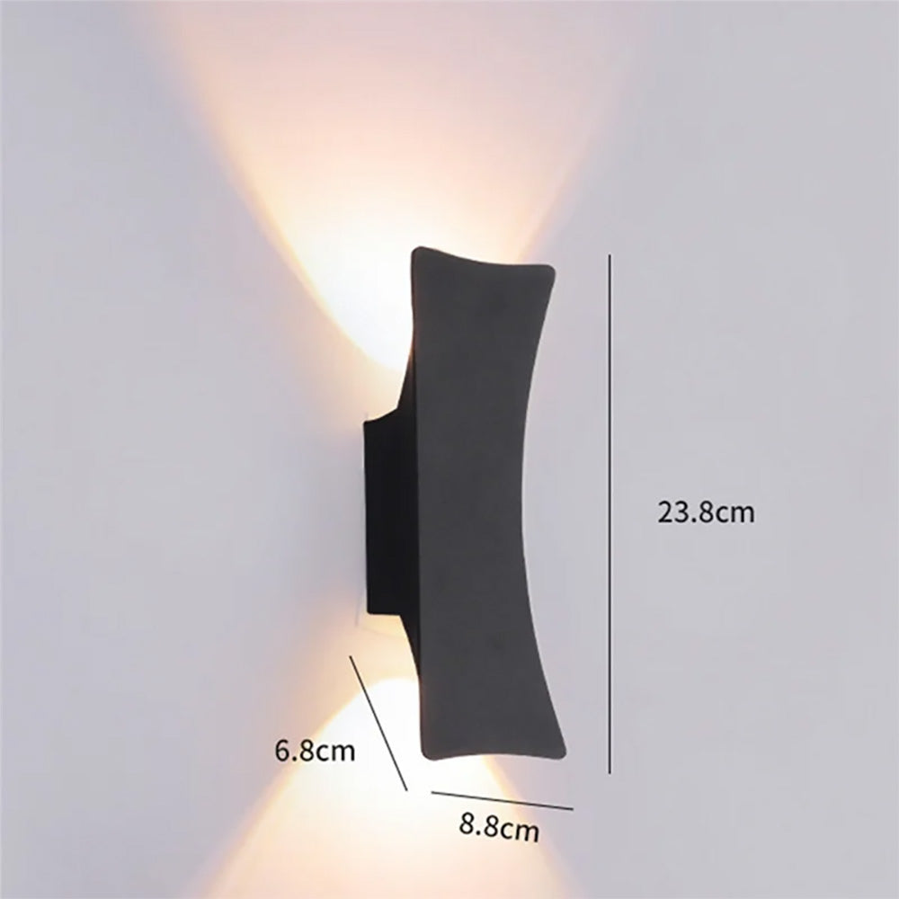 Outdoor LED wall light, indoor and outdoor IP65 waterproof aluminum simple home light