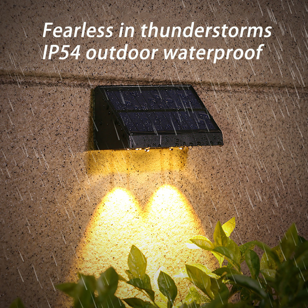 IP65 waterproof solar wall light, outdoor night garden park lighting