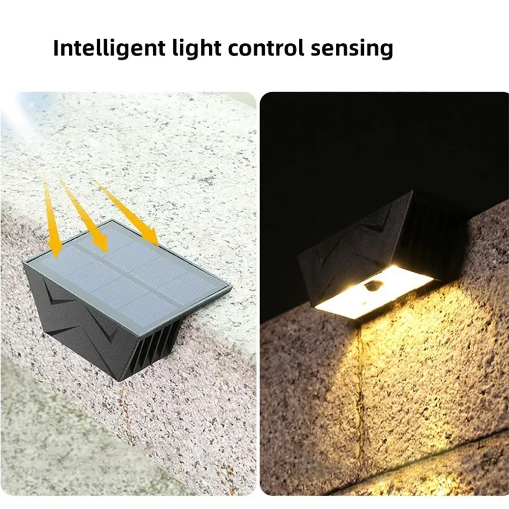 LED Solar Wall Light, Outdoor Waterproof Garden Park Fence Decorative Lighting