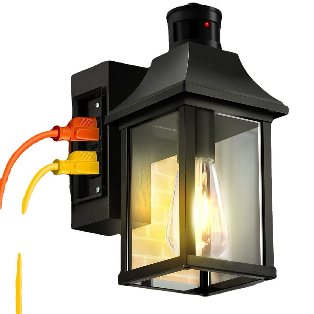 American-style outdoor porch fence lawn villa passageway corridor human sensor built-in socket wall lamp