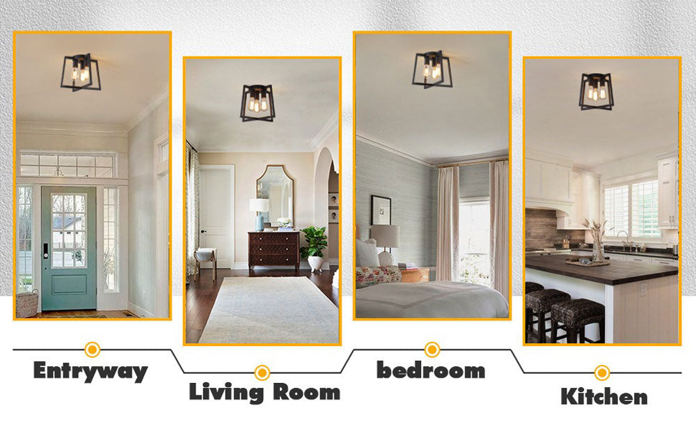 American industrial style wrought iron bedroom living room dining room entrance hallway corridor three-head ceiling lamp