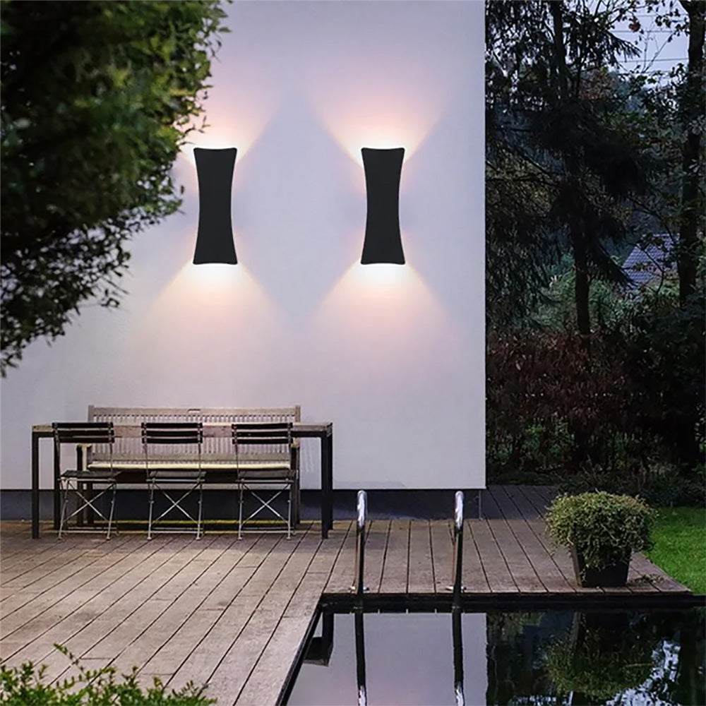 Outdoor LED wall light, indoor and outdoor IP65 waterproof aluminum simple home light