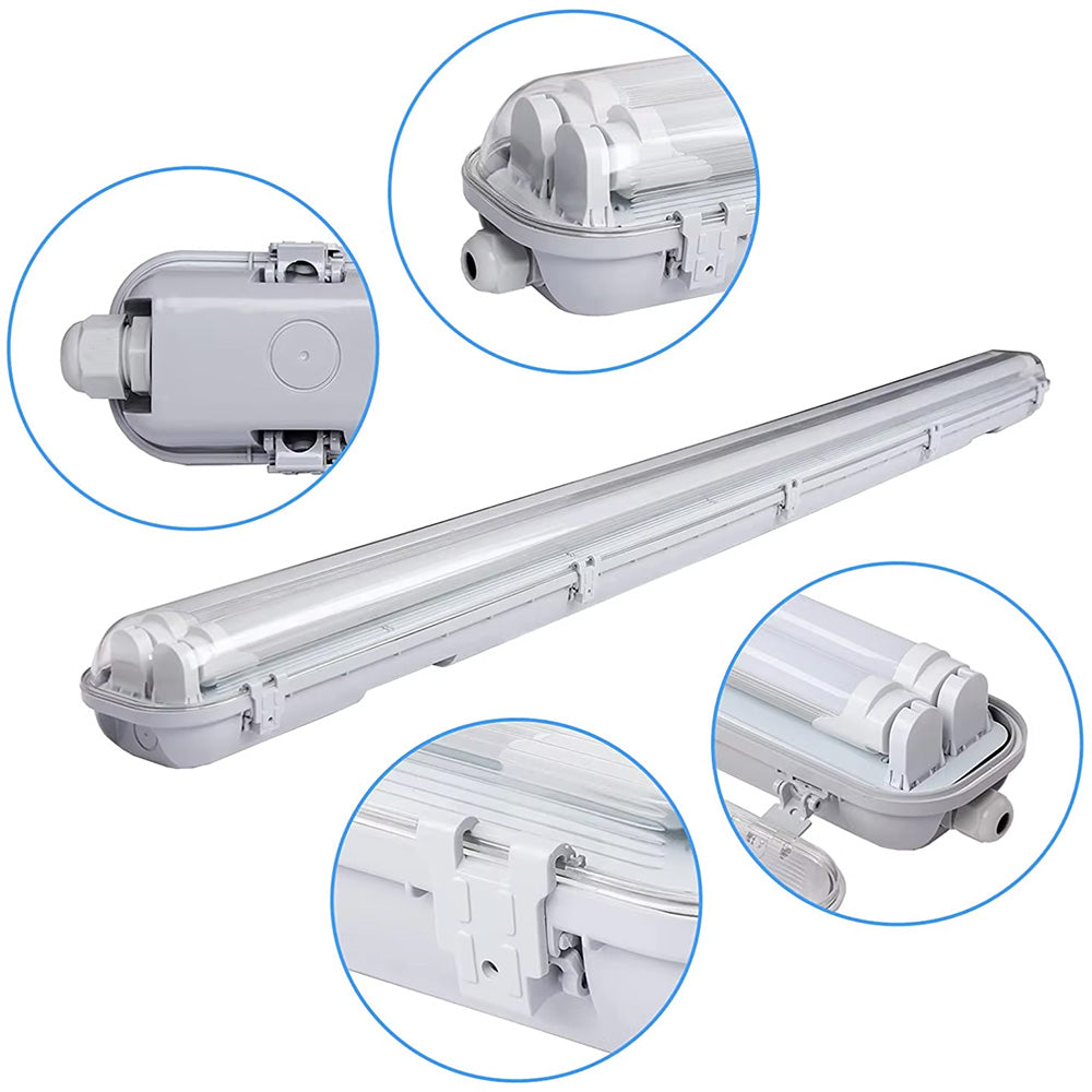 LED Tri-proof Light Double Tube Fully Sealed Workshop Light.