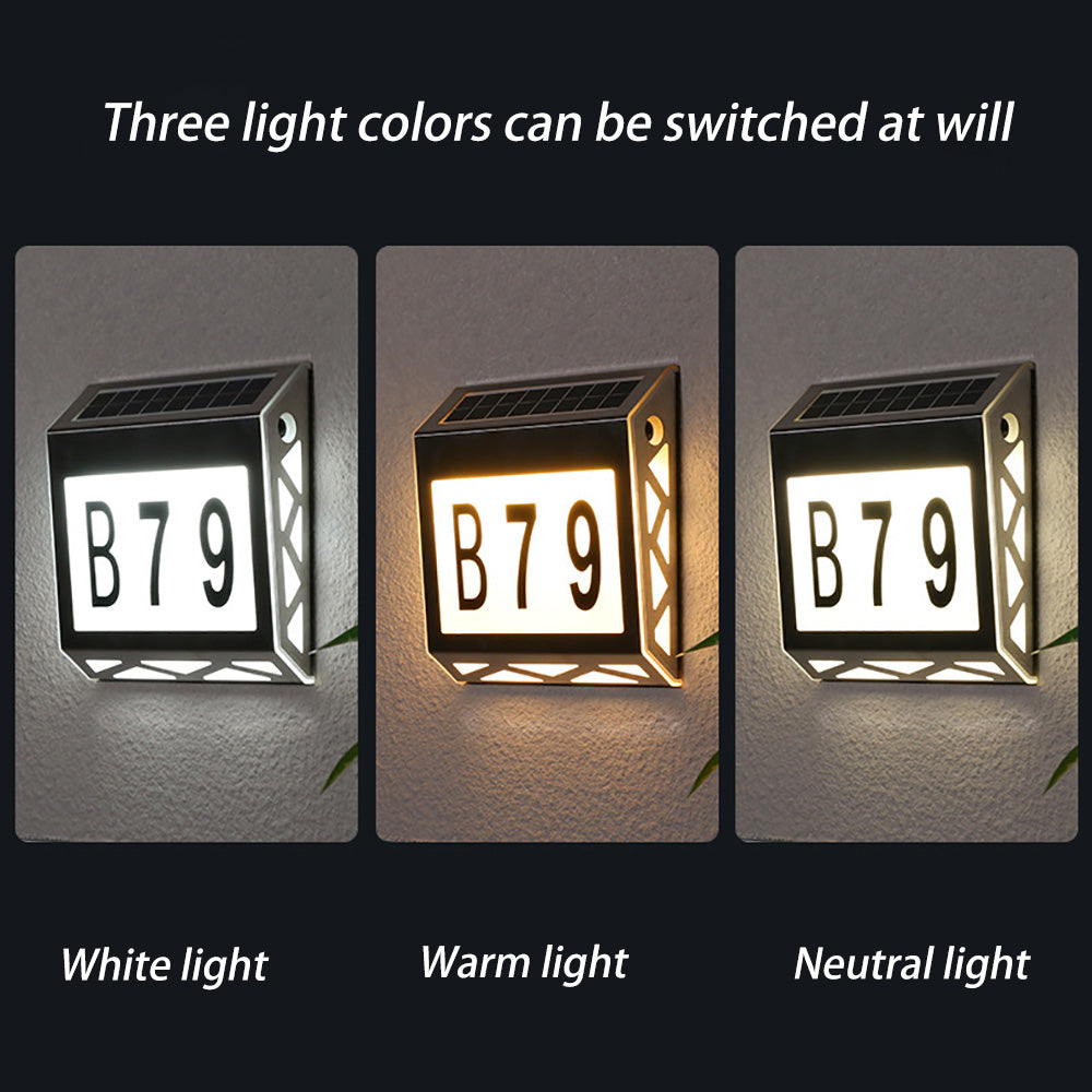 Solar Digital Door Light, Indoor Intelligent Light Sensitive Solar Wall Light