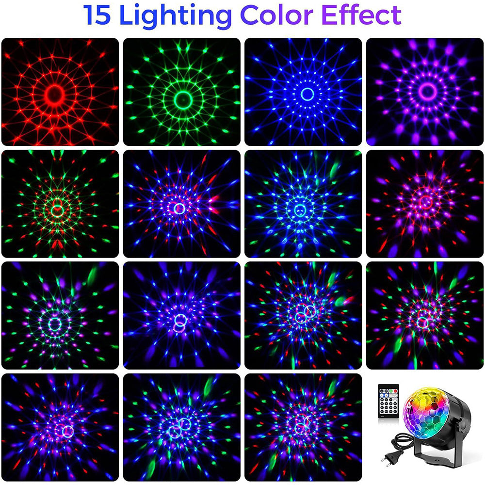 LED Remote Stage Lights, RGB Party Rotating Projection Lights