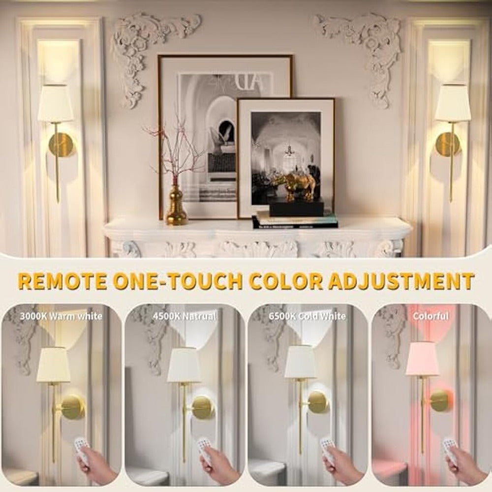 LED Bedroom Bedside Ambiance Wall Sconce, Wiring Free Decorative Lighting For Living Room