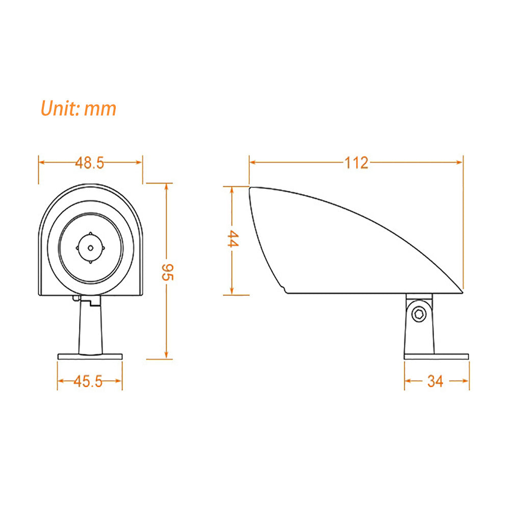 IP65 rated waterproof wall washer light, 3W outdoor exterior small spot light