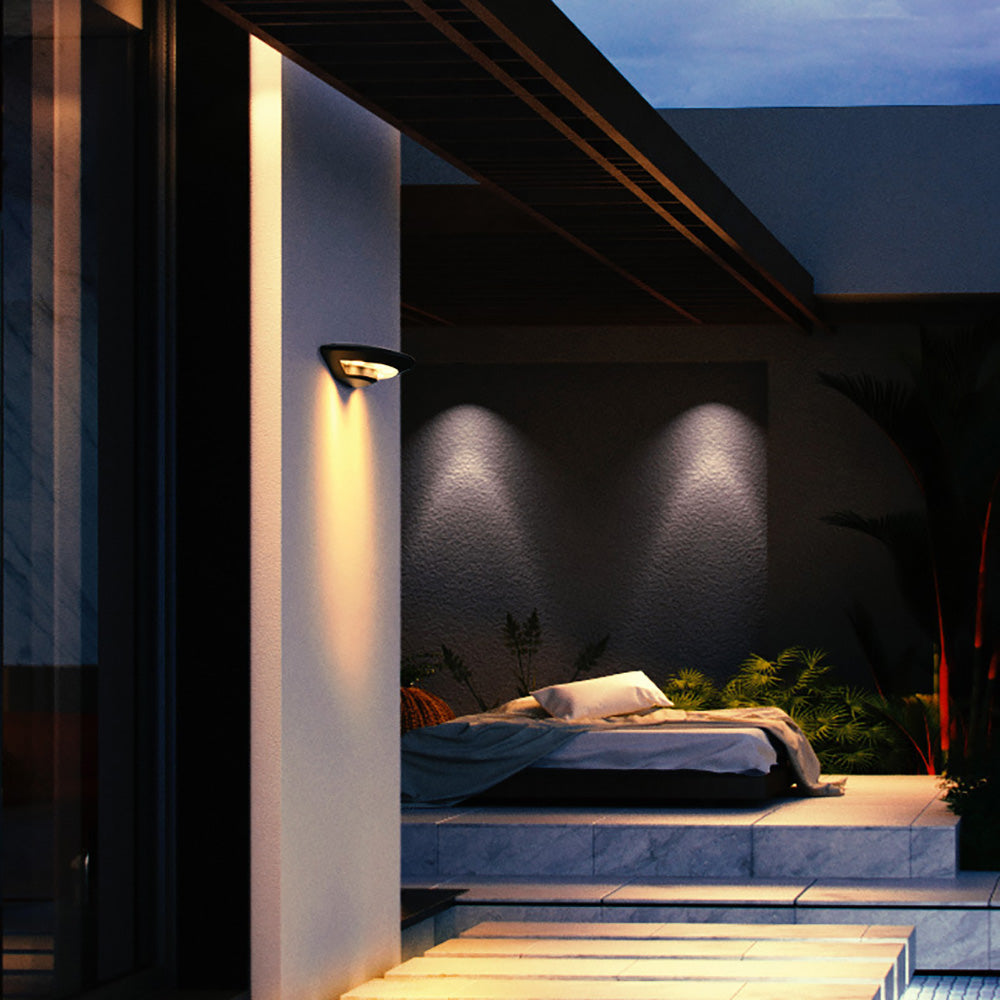 Fan shaped outdoor wall light, courtyard LED creative waterproof exterior wall light