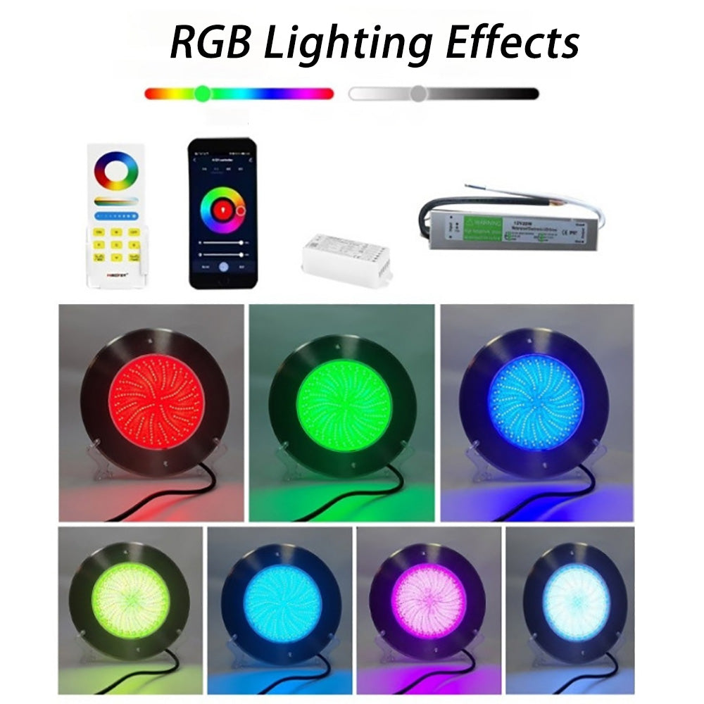 IP68 Waterproof Underwater Light,Smart Wall-Mounted Pool Light