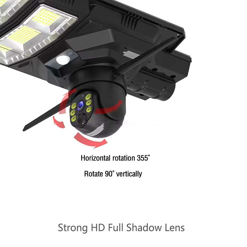 HD camera solar street light, with IP65 waterproof grade support voice chat garden lights