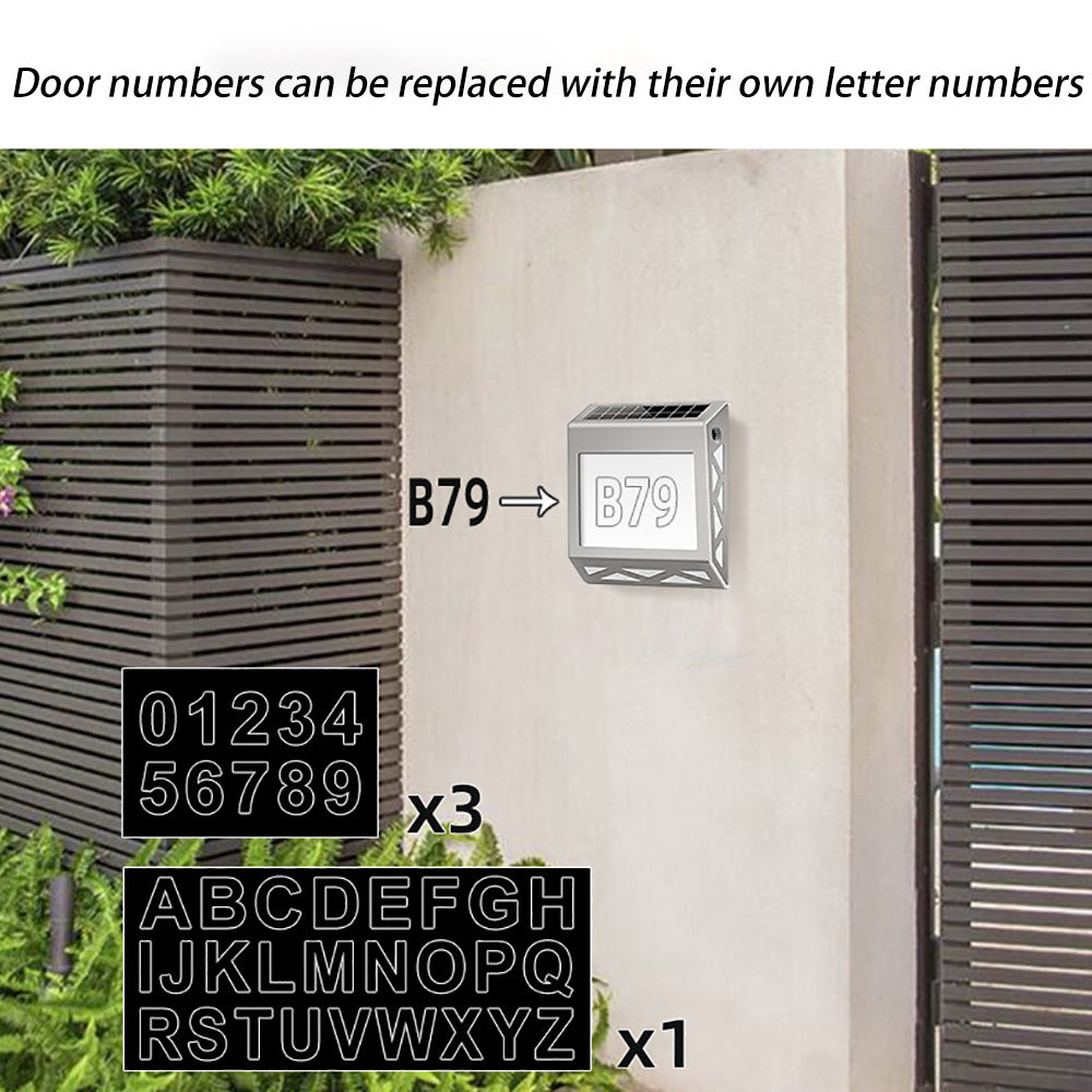 Solar Digital Door Light, Indoor Intelligent Light Sensitive Solar Wall Light