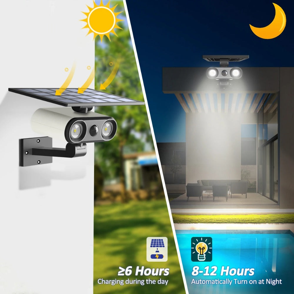 IP65 Waterproof Solar Spotlight, Outdoor LED Motion Sensor Floodlight