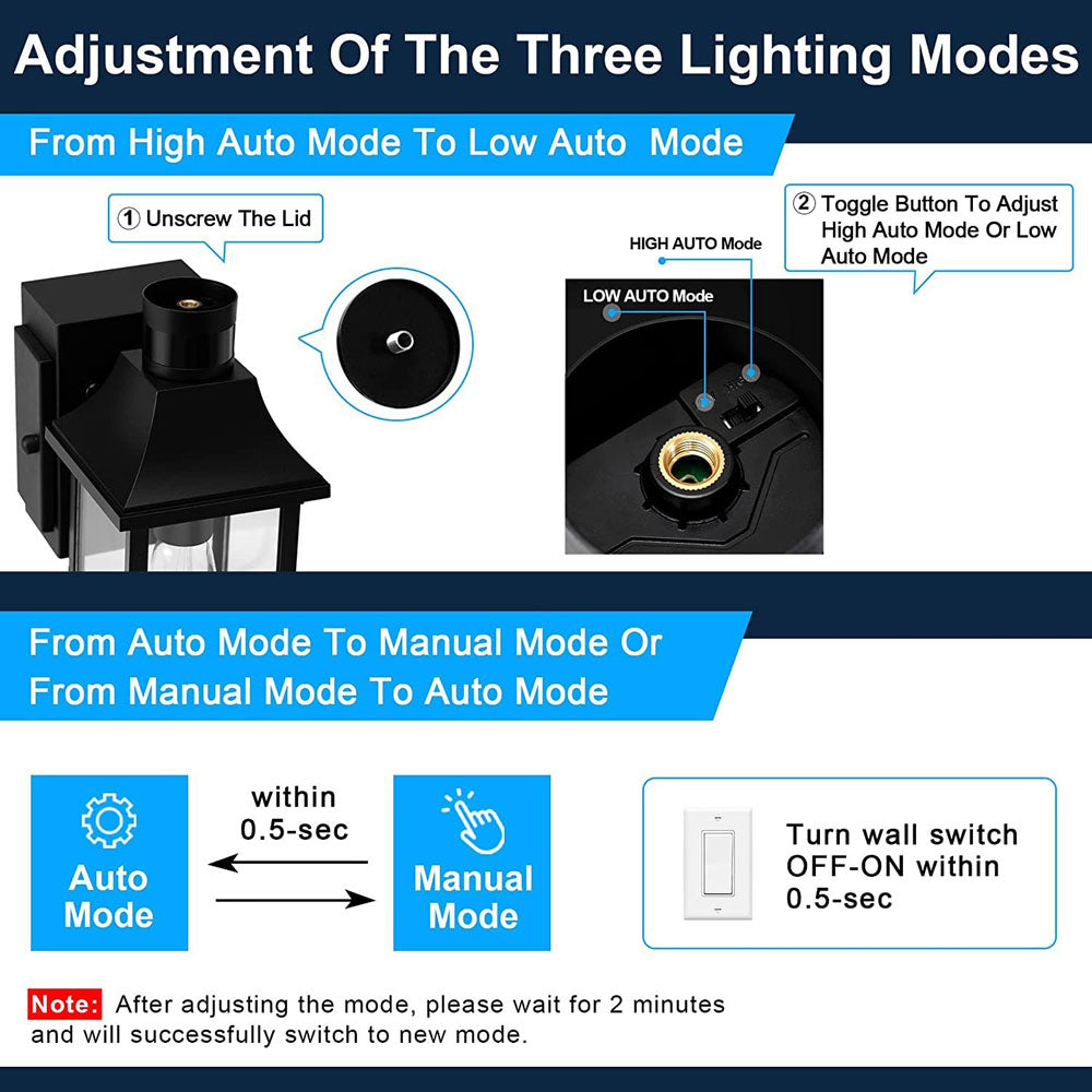 American-style outdoor porch fence lawn villa passageway corridor human sensor built-in socket wall lamp