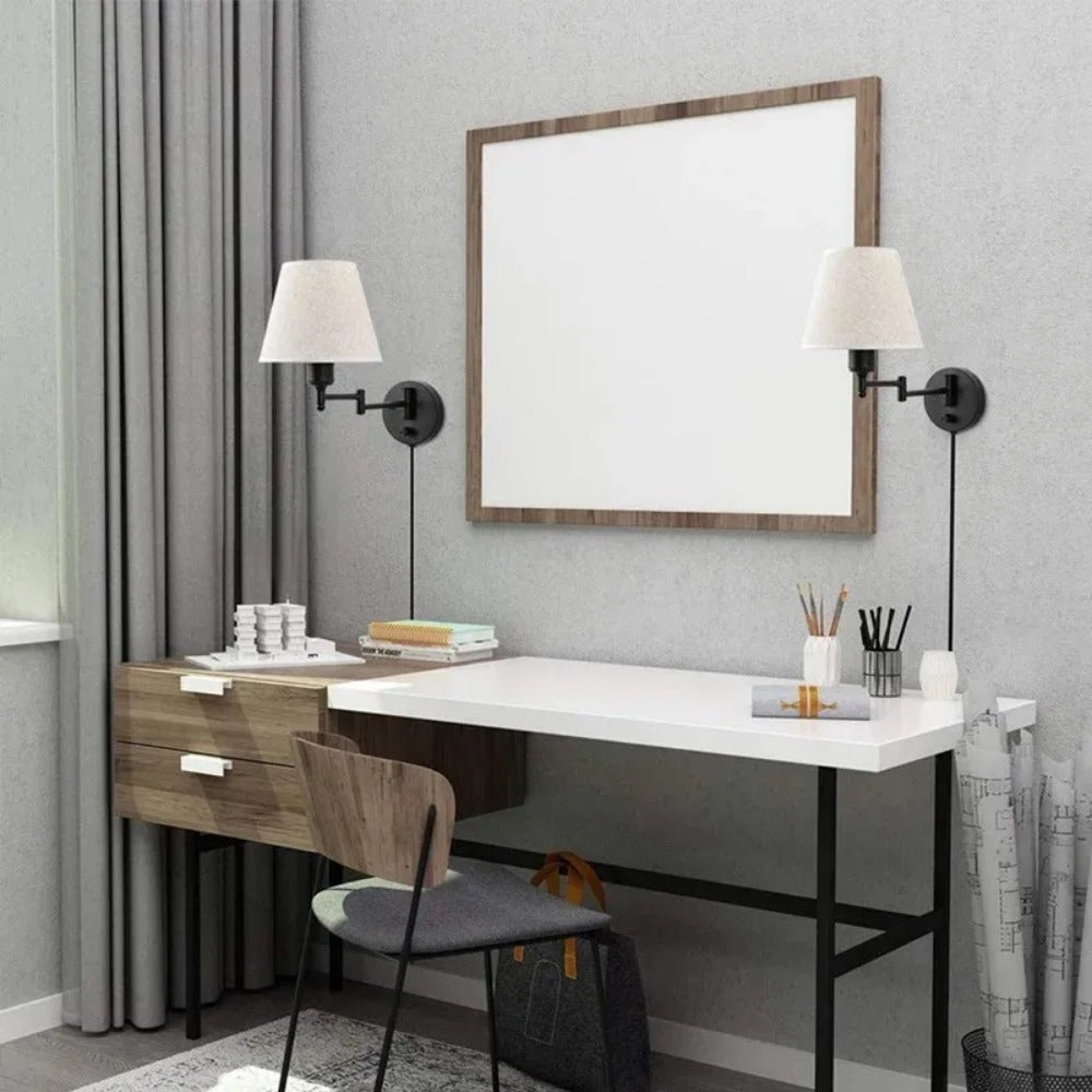 LED Indoor Folding Wall Lamp, Bedroom Bedside Plug Lights