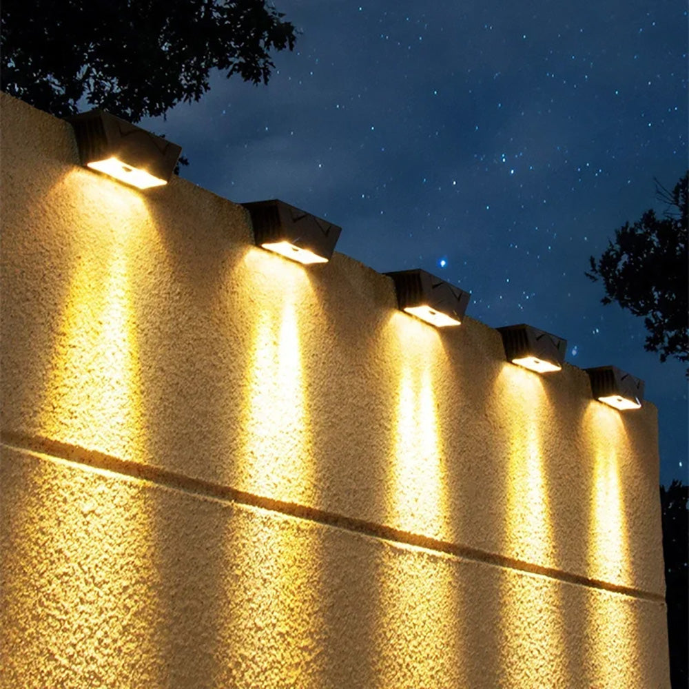 LED Solar Wall Light, Outdoor Waterproof Garden Park Fence Decorative Lighting