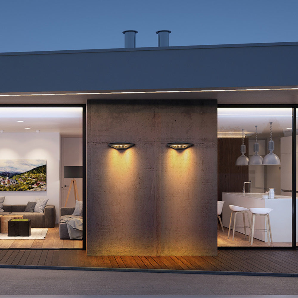 Fan shaped outdoor wall light, courtyard LED creative waterproof exterior wall light